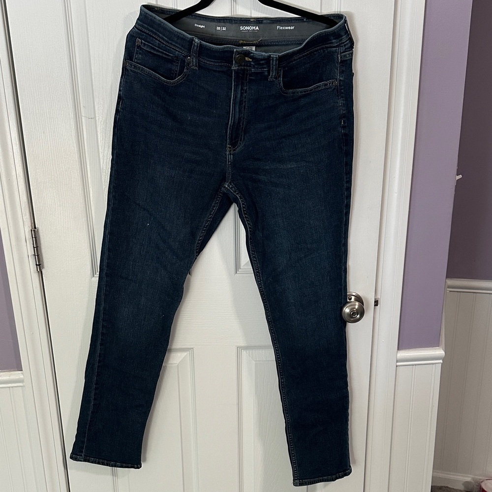 O. Sonoma Men's Deep Indigo Slim Jeans